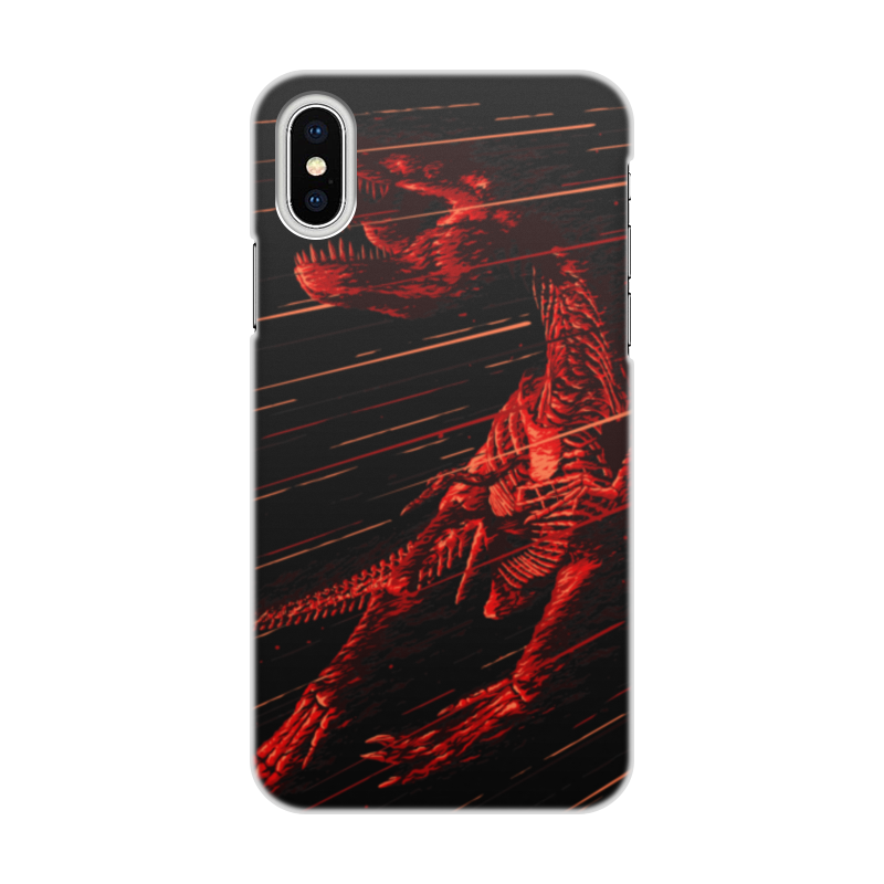 Printio Чехол для iPhone X/XS, объёмная печать Вымирание динозавра