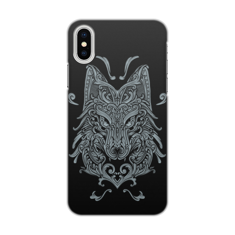 Printio Чехол для iPhone X/XS, объёмная печать Узорный волк