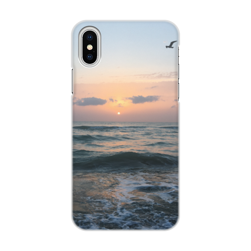 Printio Чехол для iPhone X/XS, объёмная печать Морской рассвет printio чехол для iphone x xs объёмная печать бескрайнее море