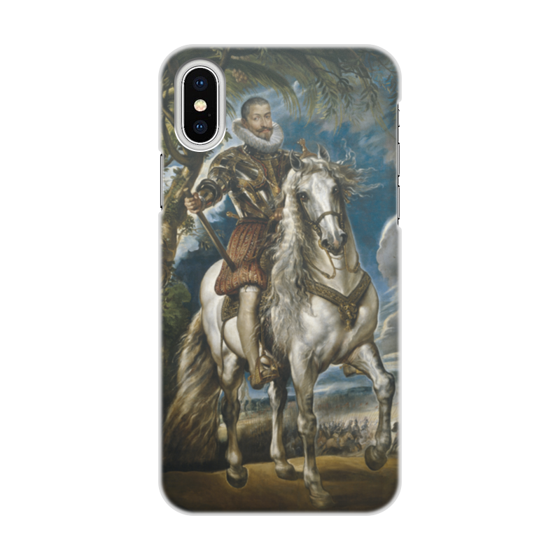 Printio Чехол для iPhone X/XS, объёмная печать Герцог лерма (картина рубенса) printio чехол для iphone x xs объёмная печать конный портрет елизаветы петровны с арапчонком