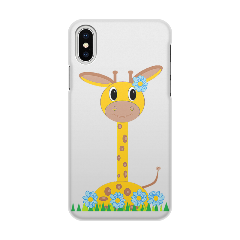 Printio Чехол для iPhone X/XS, объёмная печать Жираф printio чехол для iphone 8 объёмная печать оранжевый жираф
