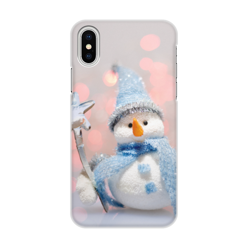 Printio Чехол для iPhone X/XS, объёмная печать Милый снеговик printio чехол для iphone 6 объёмная печать милый снеговик