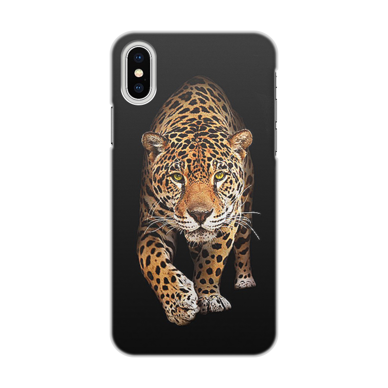 Printio Чехол для iPhone X/XS, объёмная печать Леопард. живая природа printio чехол для iphone 5 5s объёмная печать леопард живая природа