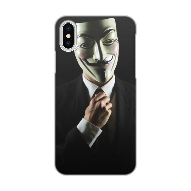 Printio Чехол для iPhone X/XS, объёмная печать Anonymous