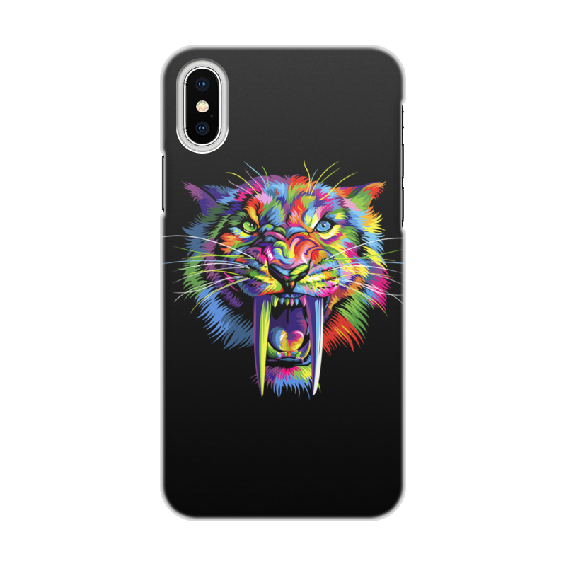 Printio Чехол для iPhone X/XS, объёмная печать Тигры фэнтези printio чехол для iphone 6 plus объёмная печать тигры фэнтези