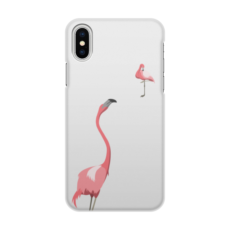 Printio Чехол для iPhone X/XS, объёмная печать Тайная любовь розового фламинго цена и фото