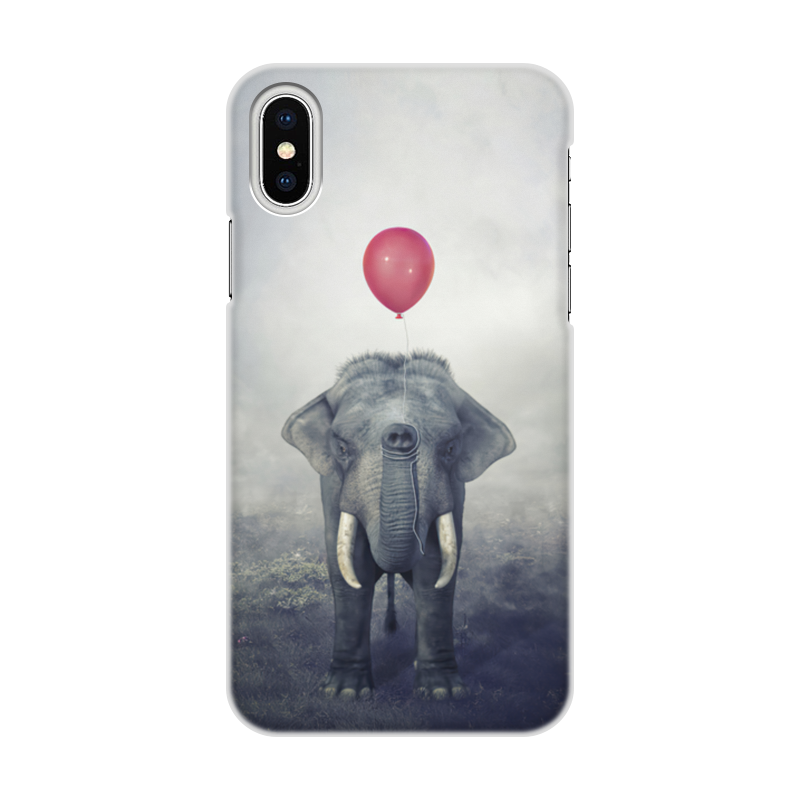 Printio Чехол для iPhone X/XS, объёмная печать Красный шар и слон printio чехол для iphone x xs объёмная печать красный шар и слон