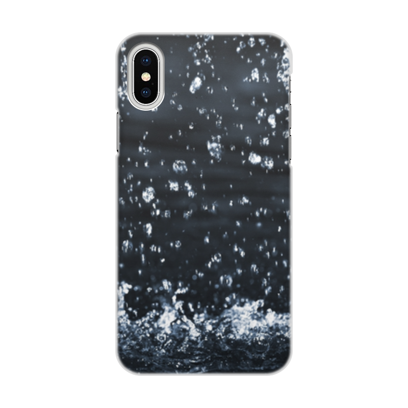 Printio Чехол для iPhone X/XS, объёмная печать Капельки printio чехол для iphone x xs объёмная печать подводный дождь