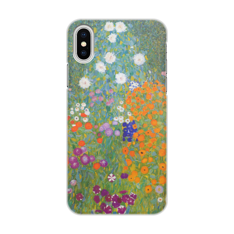 Printio Чехол для iPhone X/XS, объёмная печать Цветочный сад (густав климт)