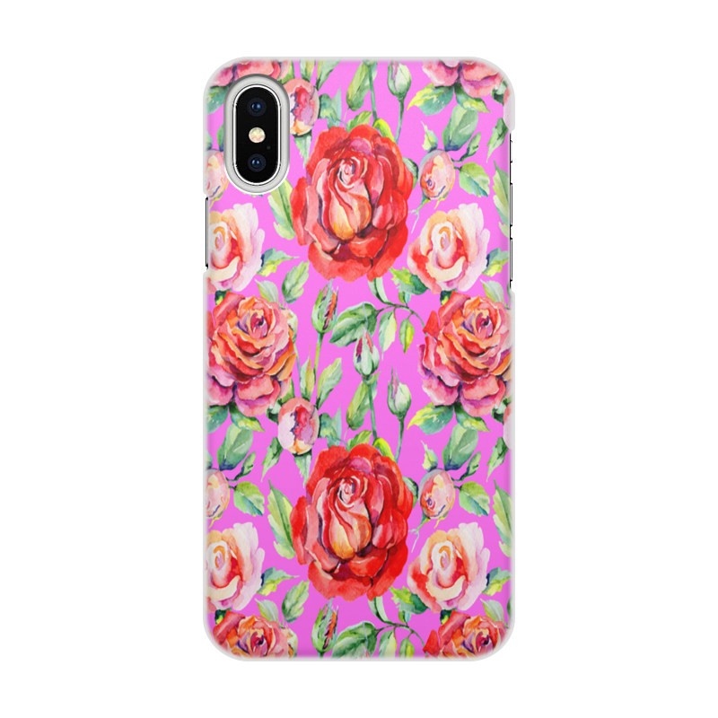 Printio Чехол для iPhone X/XS, объёмная печать Сад цветов printio чехол для iphone x xs объёмная печать сад роз