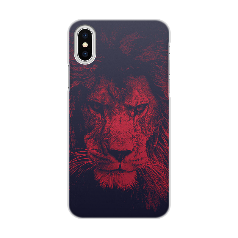 Printio Чехол для iPhone X/XS, объёмная печать Лев. живая природа printio чехол для iphone 7 plus объёмная печать лев живая природа