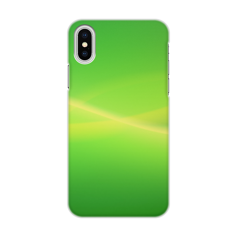 Printio Чехол для iPhone X/XS, объёмная печать Зеленый фон printio чехол для iphone 8 объёмная печать зеленый фон
