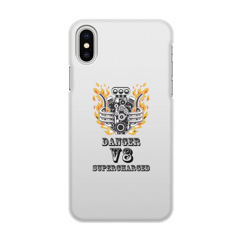 Printio Чехол для iPhone X/XS, объёмная печать Danger v8 superсharged чехол mypads доллар надпись для meizu v8 задняя панель накладка бампер