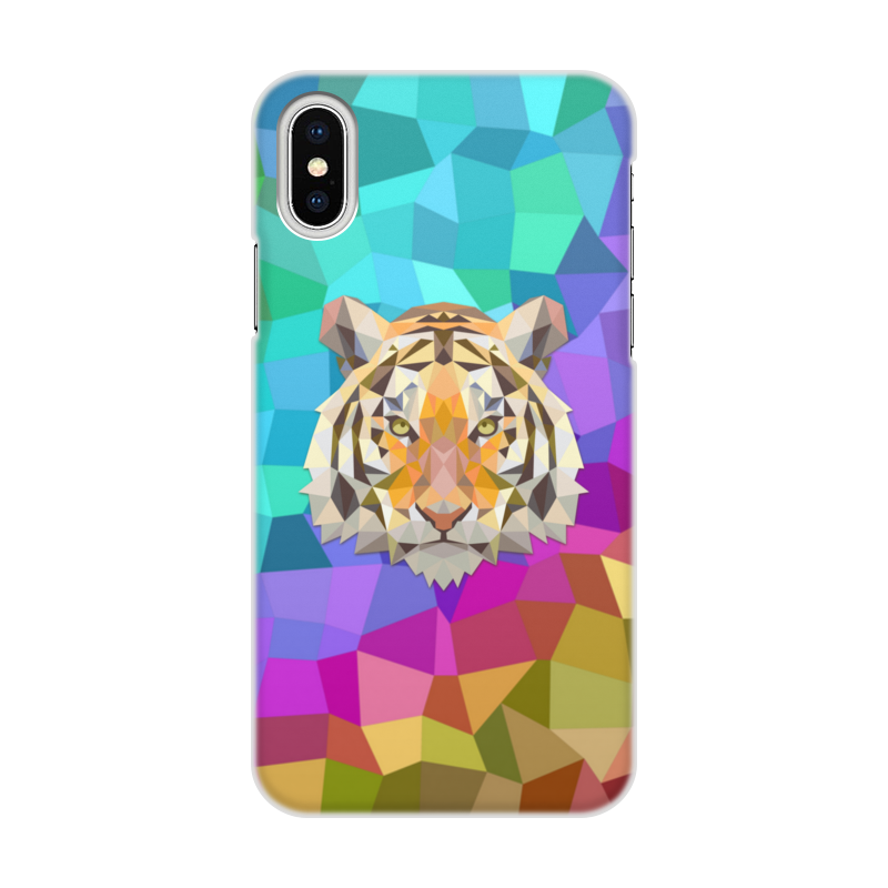 Printio Чехол для iPhone X/XS, объёмная печать Tiger