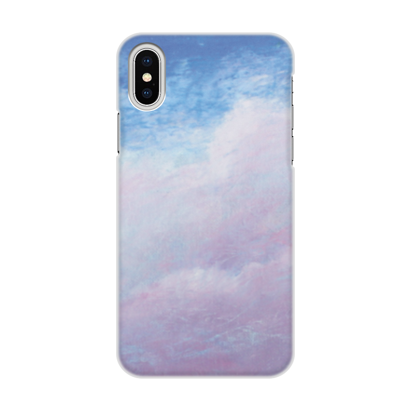 Printio Чехол для iPhone X/XS, объёмная печать Розовое облако на небе