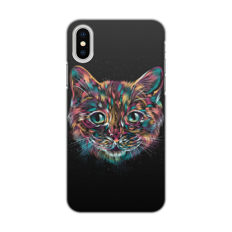 Printio Чехол для iPhone X/XS, объёмная печать Пёстрый кот printio чехол для iphone 7 plus объёмная печать пёстрый кот
