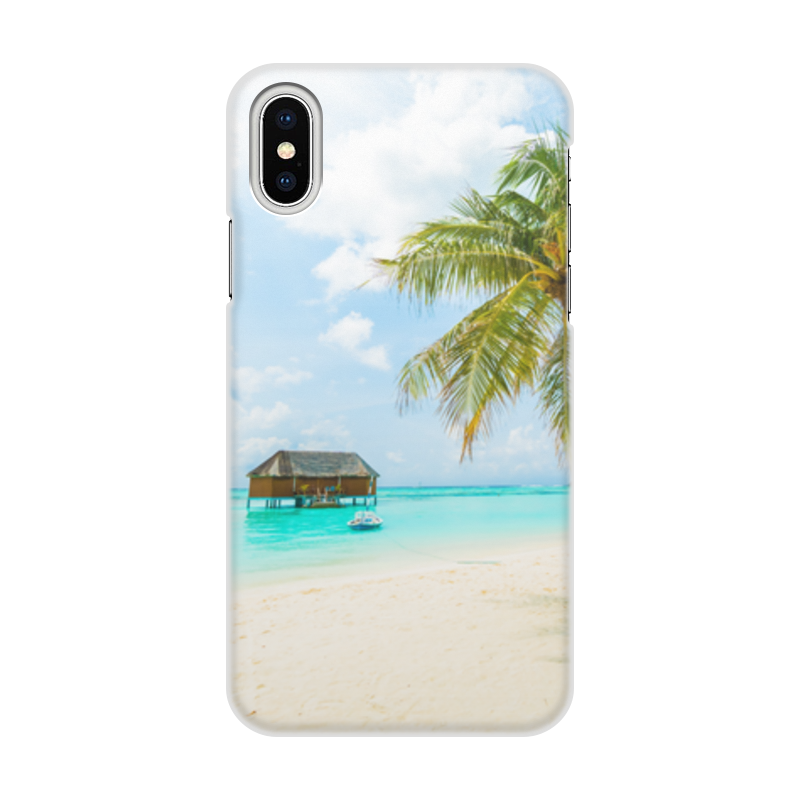 Printio Чехол для iPhone X/XS, объёмная печать Морской пляж printio чехол для iphone x xs объёмная печать морской пляж