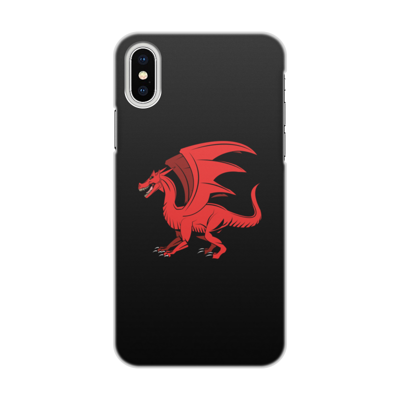 Printio Чехол для iPhone X/XS, объёмная печать Дракон