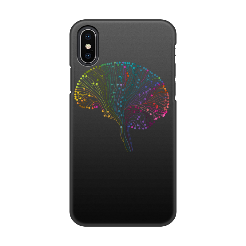 Printio Чехол для iPhone X/XS, объёмная печать Красочный мозг