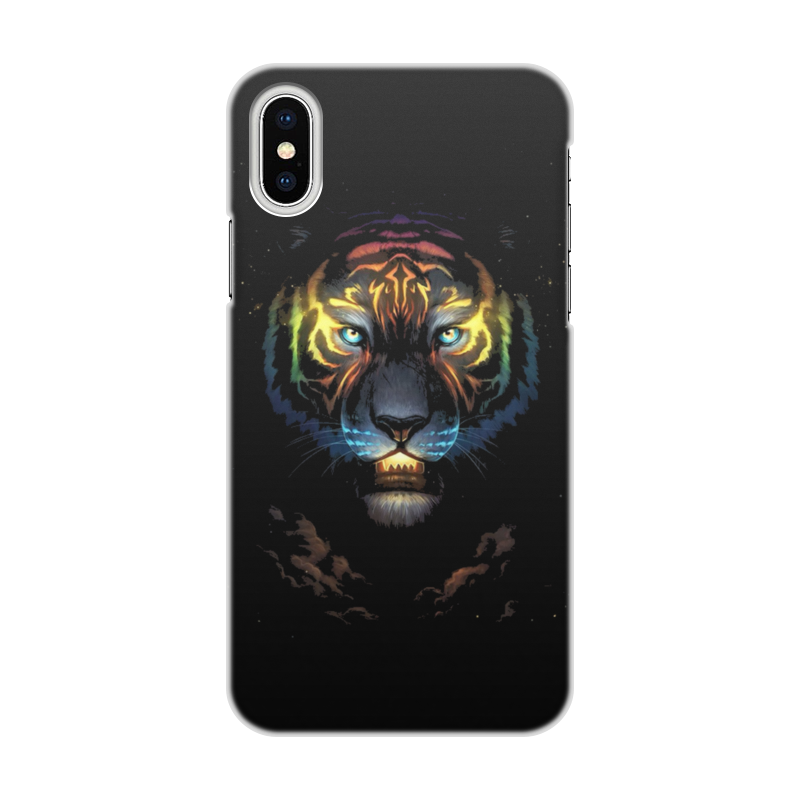 Printio Чехол для iPhone X/XS, объёмная печать Тигры