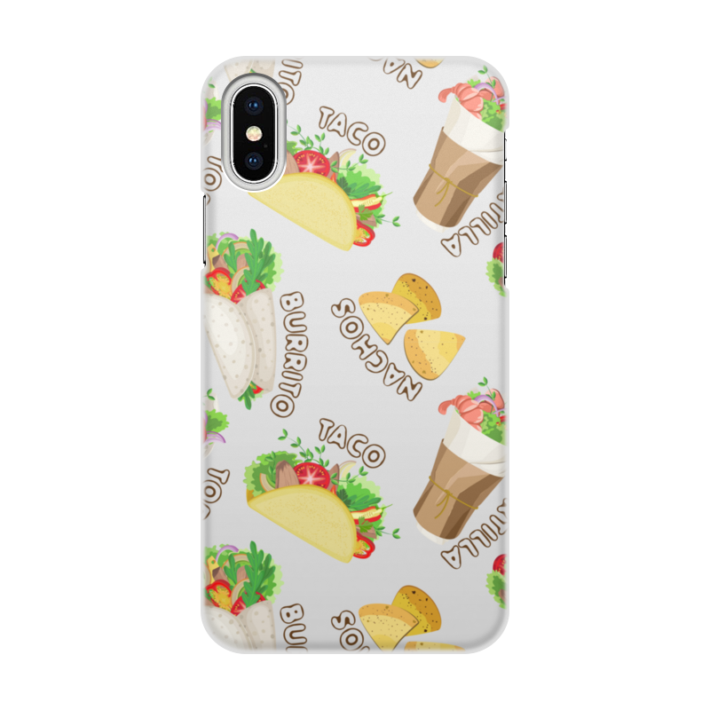 Printio Чехол для iPhone X/XS, объёмная печать Мексиканская еда printio чехол для iphone 6 объёмная печать мексиканская еда