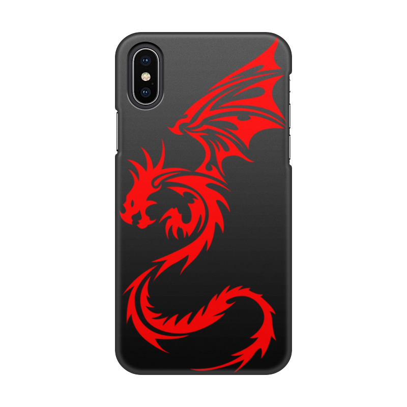 Printio Чехол для iPhone X/XS, объёмная печать Дракон printio чехол для iphone x xs объёмная печать дракон