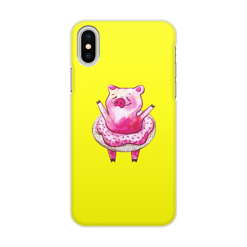Printio Чехол для iPhone X/XS, объёмная печать Свинка
