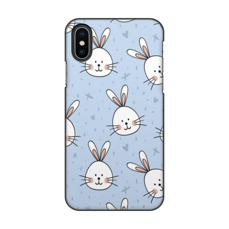 Printio Чехол для iPhone X/XS, объёмная печать Милый кролик