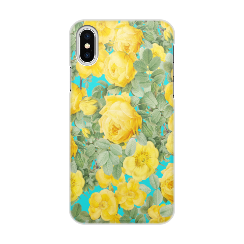 Printio Чехол для iPhone X/XS, объёмная печать Желтые цветы