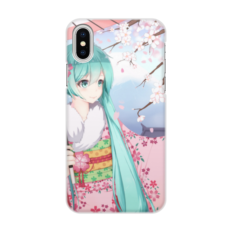 Printio Чехол для iPhone X/XS, объёмная печать Hatsune miku