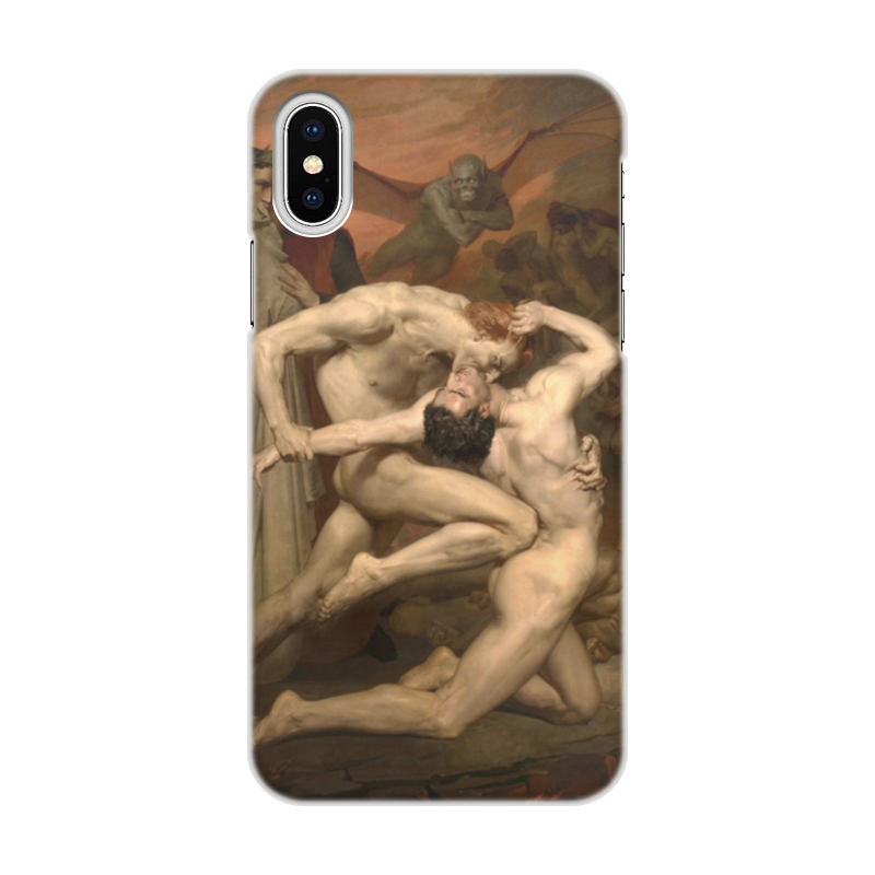 Printio Чехол для iPhone X/XS, объёмная печать Данте и вергилий в аду (вильям бугро) пазл enjoy 1000 деталей вильям бугро данте и вергилий в аду