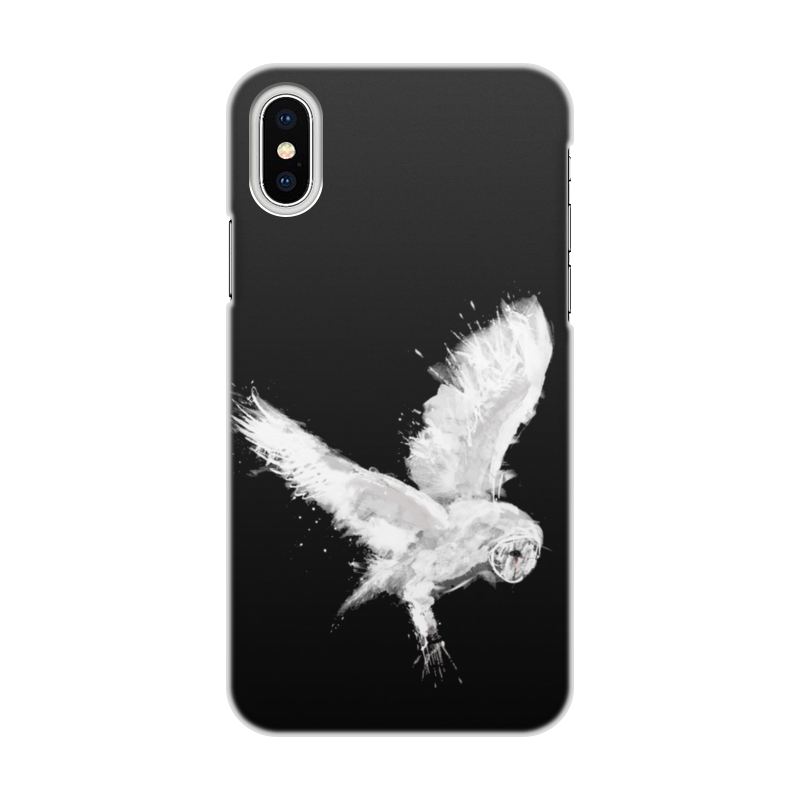 Printio Чехол для iPhone X/XS, объёмная печать Белая сова printio чехол для iphone x xs объёмная печать радужная сова