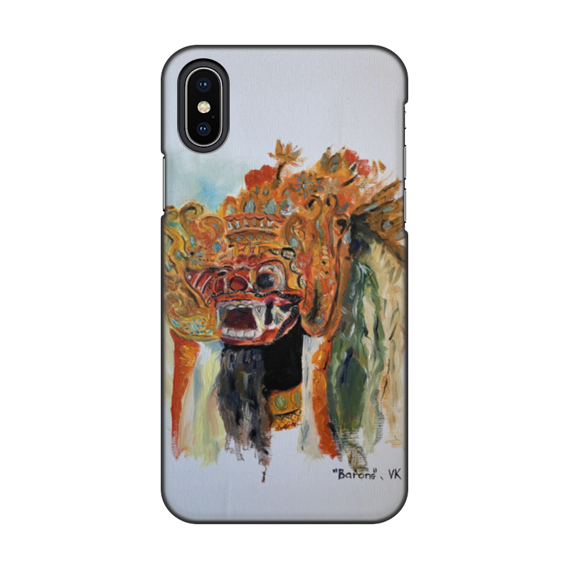 Printio Чехол для iPhone X/XS, объёмная печать Баронг бали chenistory oil painting by numbers red bus handpainted painting drawing on canvas diy pictures by number city scenery kits home