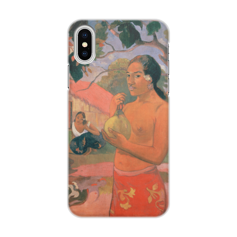 Printio Чехол для iPhone X/XS, объёмная печать Женщина, держащая плод (поль гоген) printio чехол для iphone 12 pro объёмная печать женщина держащая плод поль гоген