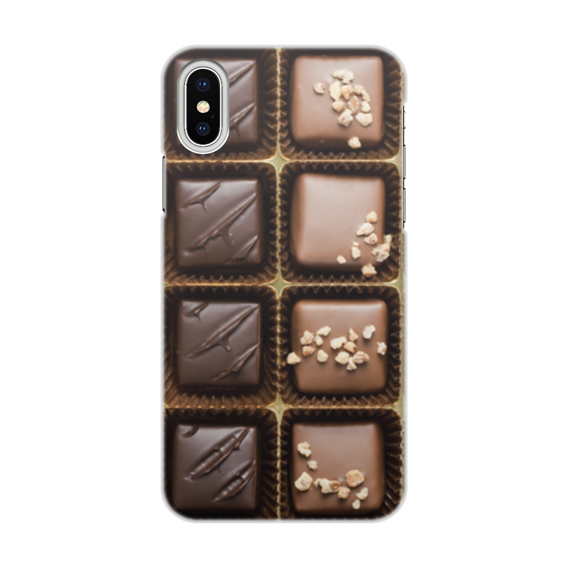 Printio Чехол для iPhone X/XS, объёмная печать Шоколад printio чехол для iphone 6 объёмная печать шоколад