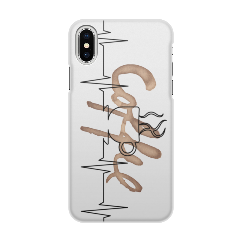 Printio Чехол для iPhone X/XS, объёмная печать Без названия силиконовый чехол корги с кофе на apple iphone xs 10s айфон икс эс