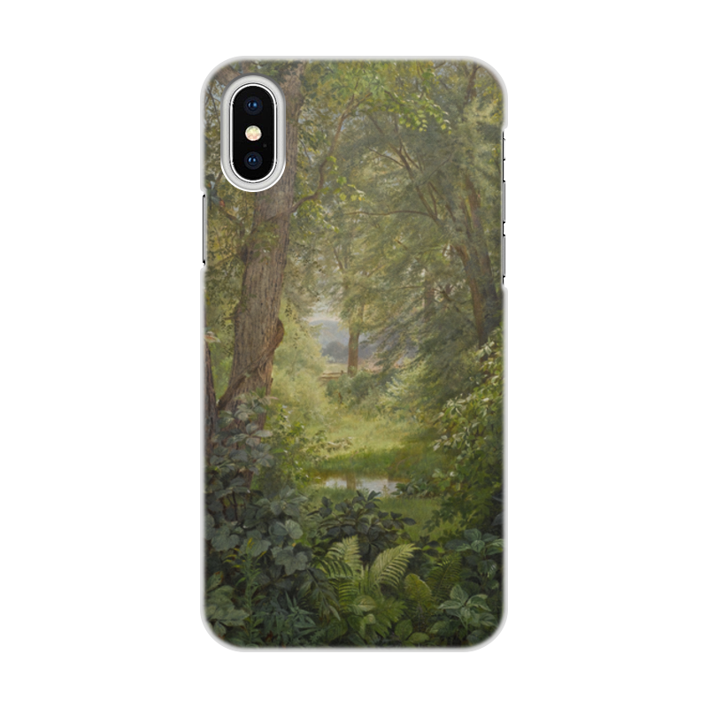 Printio Чехол для iPhone X/XS, объёмная печать Лесной пейзаж (уильям трост ричардс) printio чехол для samsung galaxy s7 объёмная печать лесной пейзаж уильям трост ричардс