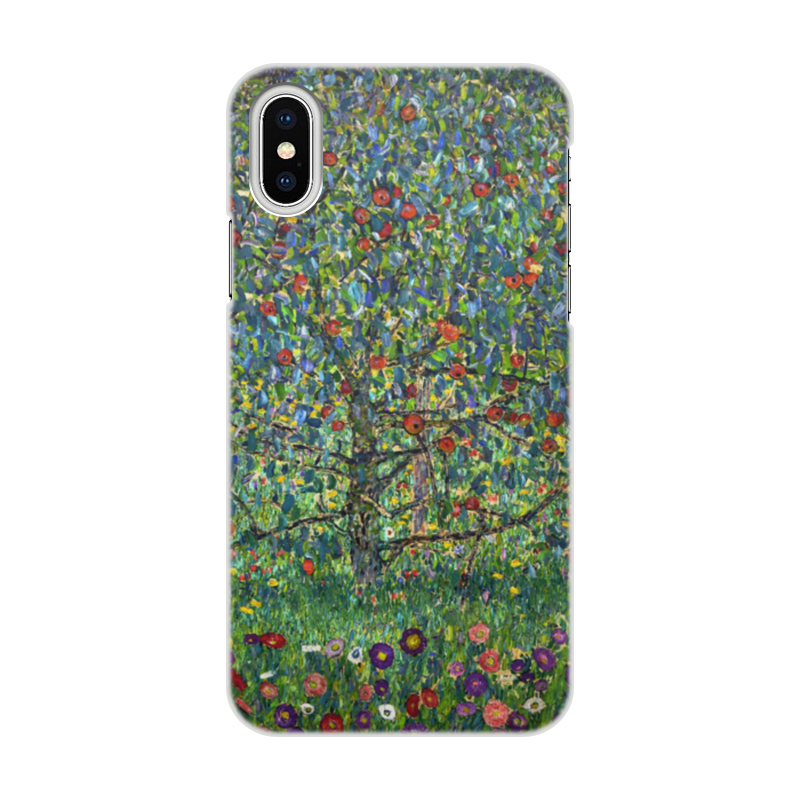 Printio Чехол для iPhone X/XS, объёмная печать Яблоня i (густав климт) printio чехол для iphone x xs объёмная печать цветочный сад густав климт
