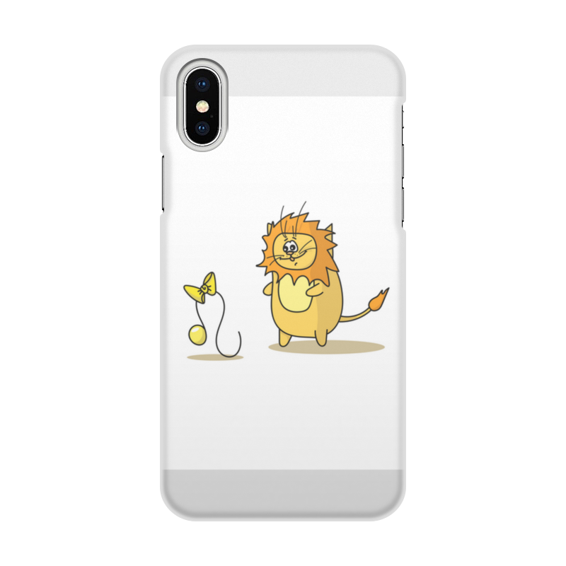 Printio Чехол для iPhone X/XS, объёмная печать Кот лев. подарок для льва printio чехол для iphone 8 объёмная печать кот лев подарок для льва