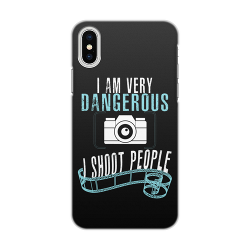 Заказать чехол для iPhone X/XS в Москве. Чехол для iPhone X/XS, объёмная печать Опасный фотограф от ISliM - готовые дизайны и нанесение принтов.