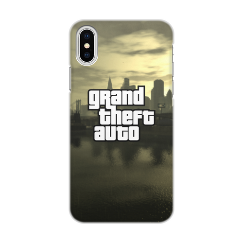 Заказать чехол для iPhone X/XS в Москве. Чехол для iPhone X/XS, объёмная печать Grand Theft Auto от THE_NISE  - готовые дизайны и нанесение принтов.