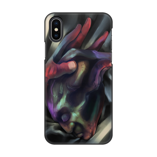 Заказать чехол для iPhone X/XS в Москве. Чехол для iPhone X/XS, объёмная печать Сильно влюблен от Дана Столыпина - готовые дизайны и нанесение принтов.