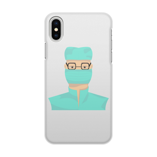 Заказать чехол для iPhone X/XS в Москве. Чехол для iPhone X/XS, объёмная печать  Доктор в маске от Stil na yarkosti - готовые дизайны и нанесение принтов.