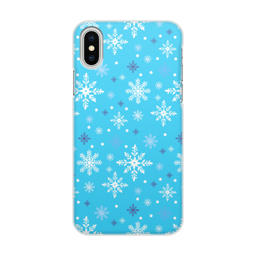Заказать чехол для iPhone X/XS в Москве. Чехол для iPhone X/XS, объёмная печать Снежинки от THE_NISE  - готовые дизайны и нанесение принтов.
