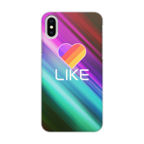 Заказать чехол для iPhone X/XS в Москве. Чехол для iPhone X/XS, объёмная печать Like  от DESIGNER   - готовые дизайны и нанесение принтов.