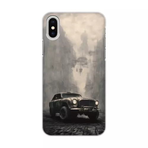 Заказать чехол для iPhone X/XS в Москве. Чехол для iPhone X/XS, объёмная печать Steampunk car от Дана Столыпина - готовые дизайны и нанесение принтов.