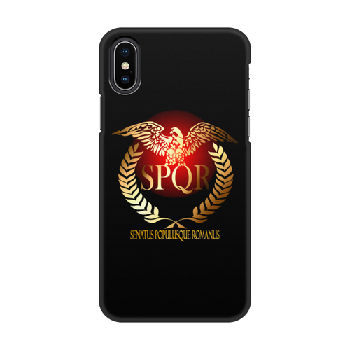 Заказать чехол для iPhone X/XS в Москве. Чехол для iPhone X/XS, объёмная печать Символ Древнего Рима с орлом. SPQR. от Zorgo-Art  - готовые дизайны и нанесение принтов.