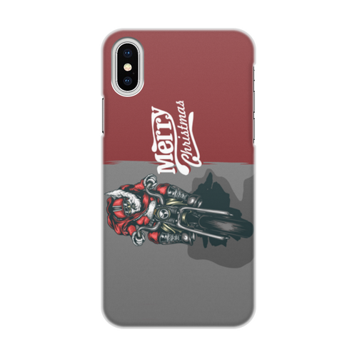 Заказать чехол для iPhone X/XS в Москве. Чехол для iPhone X/XS, объёмная печать Merry Christmas от Media M  - готовые дизайны и нанесение принтов.