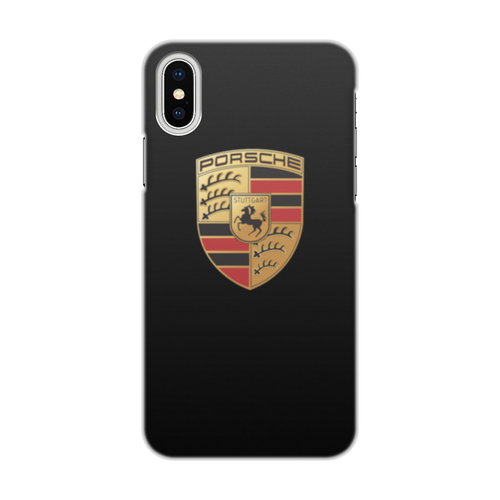 Заказать чехол для iPhone X/XS в Москве. Чехол для iPhone X/XS, объёмная печать Porsche от DESIGNER   - готовые дизайны и нанесение принтов.