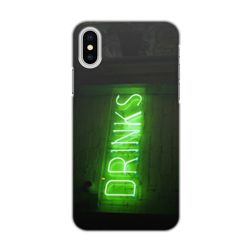 Заказать чехол для iPhone X/XS в Москве. Чехол для iPhone X/XS, объёмная печать Drinks от FireFoxa - готовые дизайны и нанесение принтов.